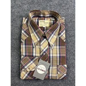 Silver Spur Western Shirt Mens 16.5-35 Brown Plaid Pearl Snap Long Sleeve‎ VNTG